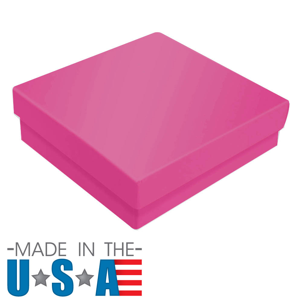 Hot Pink Cotton Filled Jewelry Gift Boxes #33