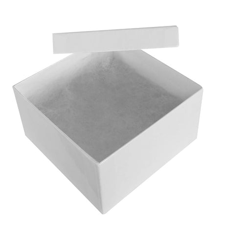 White Gloss Cotton Filled Gift Jewelry Boxes