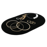 Black Velvet Oval Jewelry Presentation Display Pad, 7" x 11"