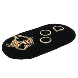 Black Velvet Oval Jewelry Presentation Display Pad, 3" x 6"