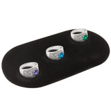 Black Velvet Oval Jewelry Presentation Display Pad, 3" x 6"