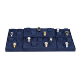 Blue Suede 24-Slot Watch Display Set