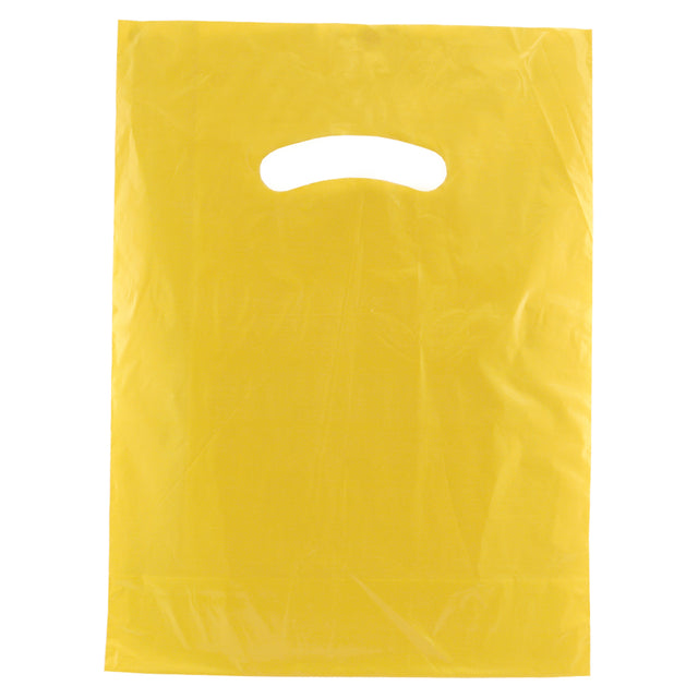 Yellow Gloss Die Cut Handle Bag 9" x 12" 1000pcs