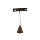 Brown Suede Earring T-Stand Display - 4-3/4" Tall