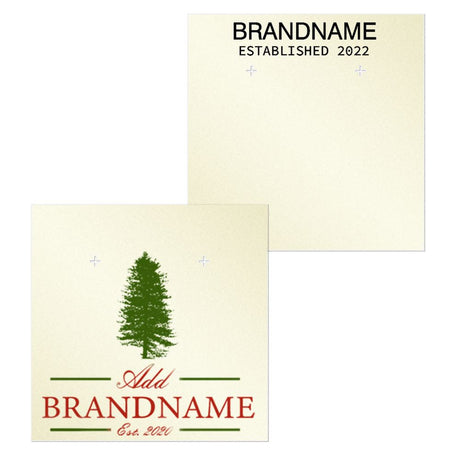 Shimmer White Gold Earring Card 3" x 3"