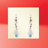 Shimmer White Gold Earring Card 3" x 3"