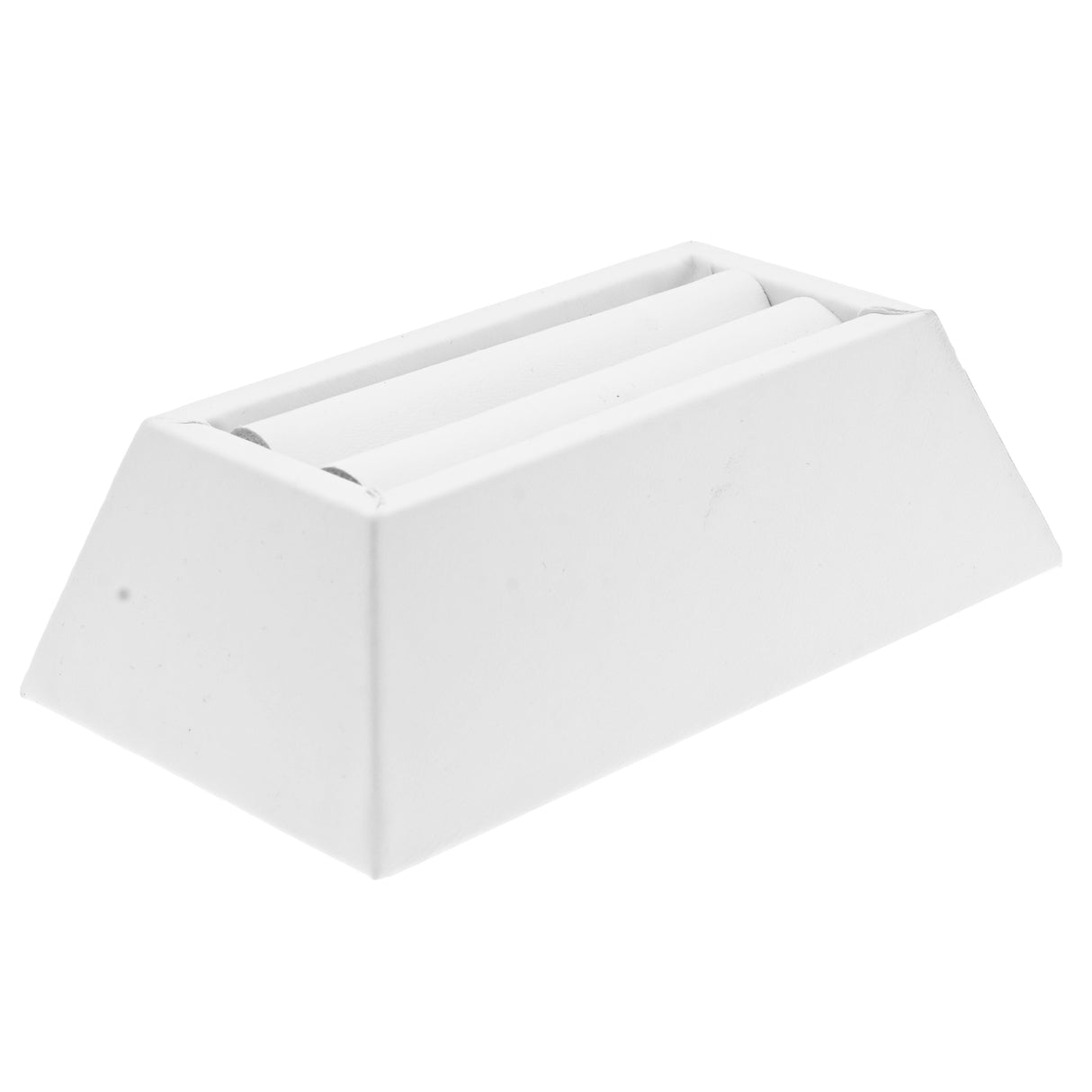 White Leatherette Single Stand Jewelry Bangle Display
