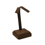 Brown Suede Jewelry Earring Tree Stand - 5" Tall