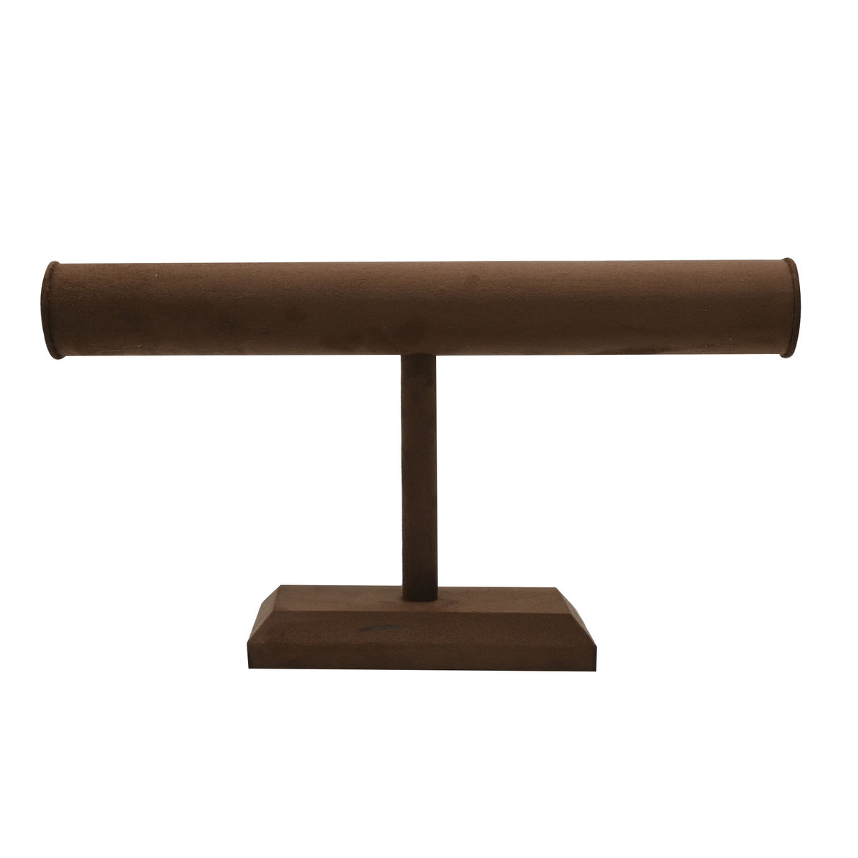 Brown Suede Jewelry Bracelet T-Bar Display - 12" Wide