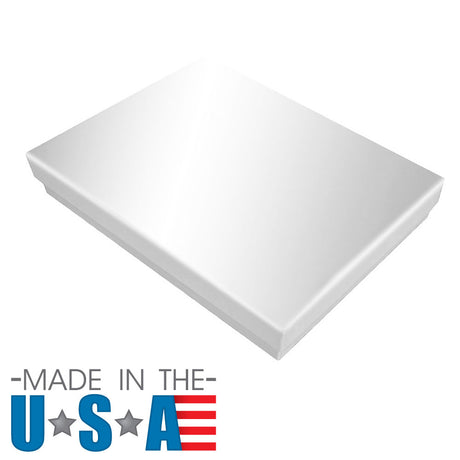 Premium White Chrome Cotton Filled Jewelry Gift Boxes #53