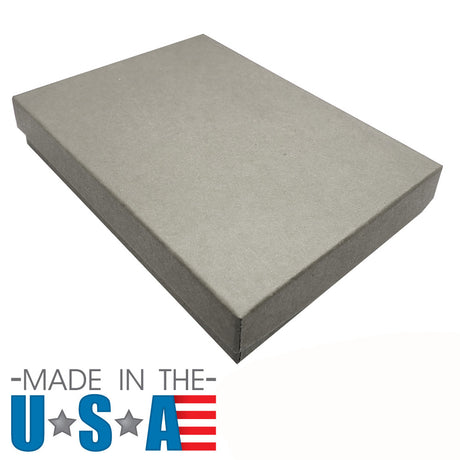 Premium Slate Grey Cotton Filled Jewelry Gift Boxes #53