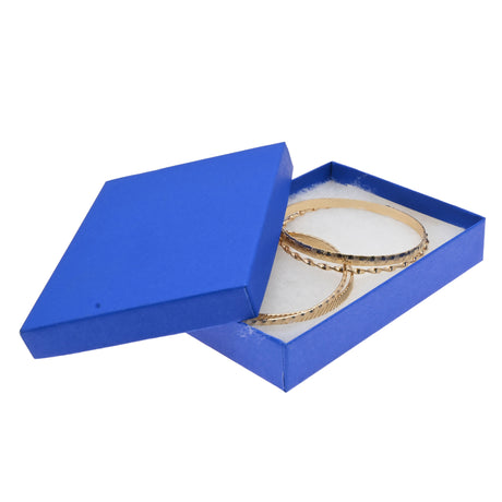 Premium Cobalt Blue Cotton Filled Jewelry Gift Boxes #53