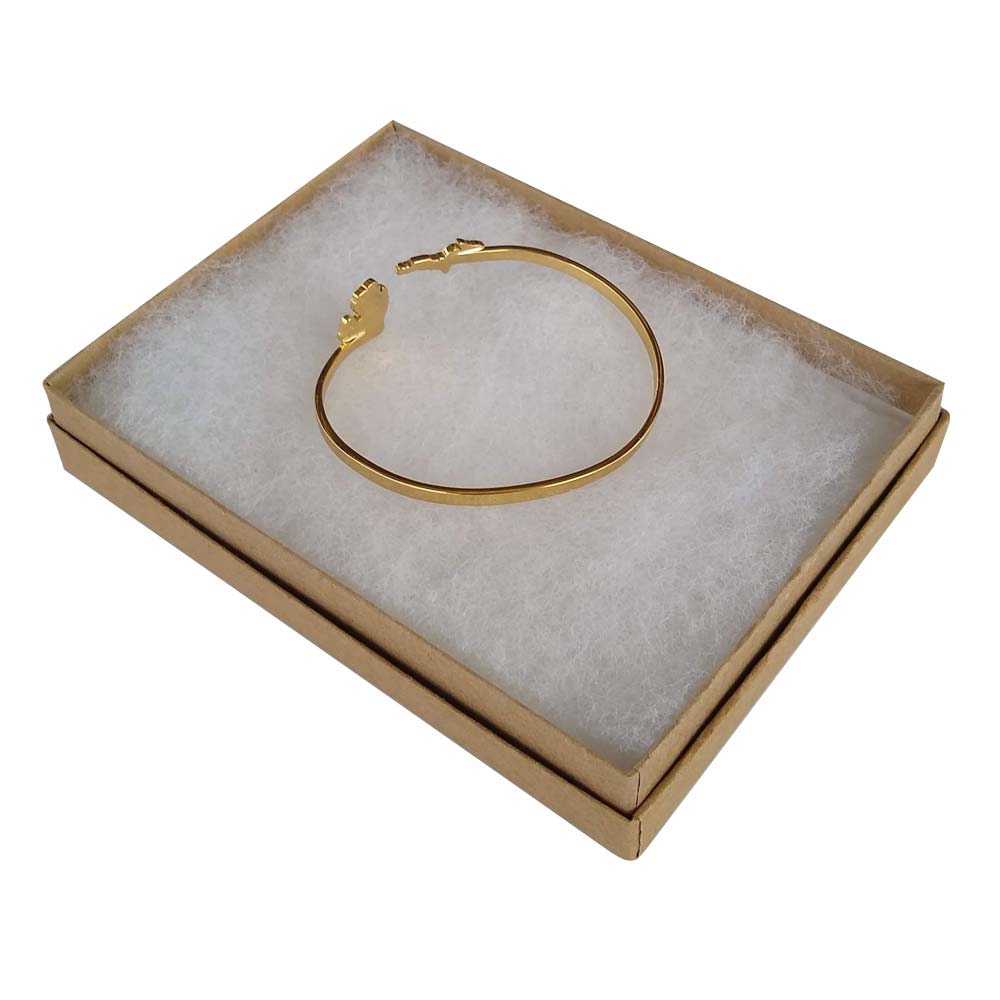 Premium Brown Kraft Paper Cotton Filled Jewelry Gift Boxes #53