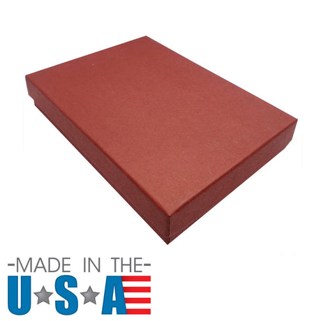 Premium Brick Red Cotton Filled Jewelry Gift Boxes #53