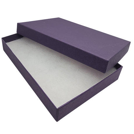 Premium Deep Purple Cotton Filled Jewelry Gift Boxes #53
