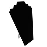 Black Velvet Tiered Jewelry Necklace Display Easel, 12-1/2" Tall