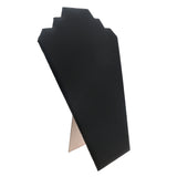 Black Leatherette Tiered Necklace Easel Display - 12.5" Tall