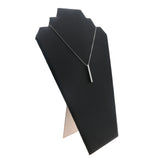 Black Leatherette Tiered Necklace Easel Display - 12.5" Tall