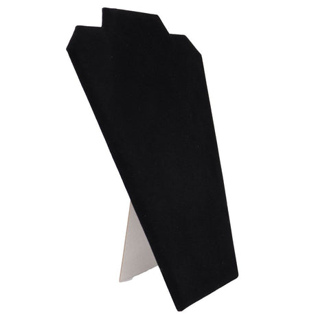 Black Velvet Jewelry Necklace Display Easel, 12-1/2" Tall