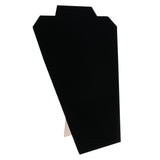 Black Velvet Jewelry Necklace Display Easel, 12-1/2" Tall