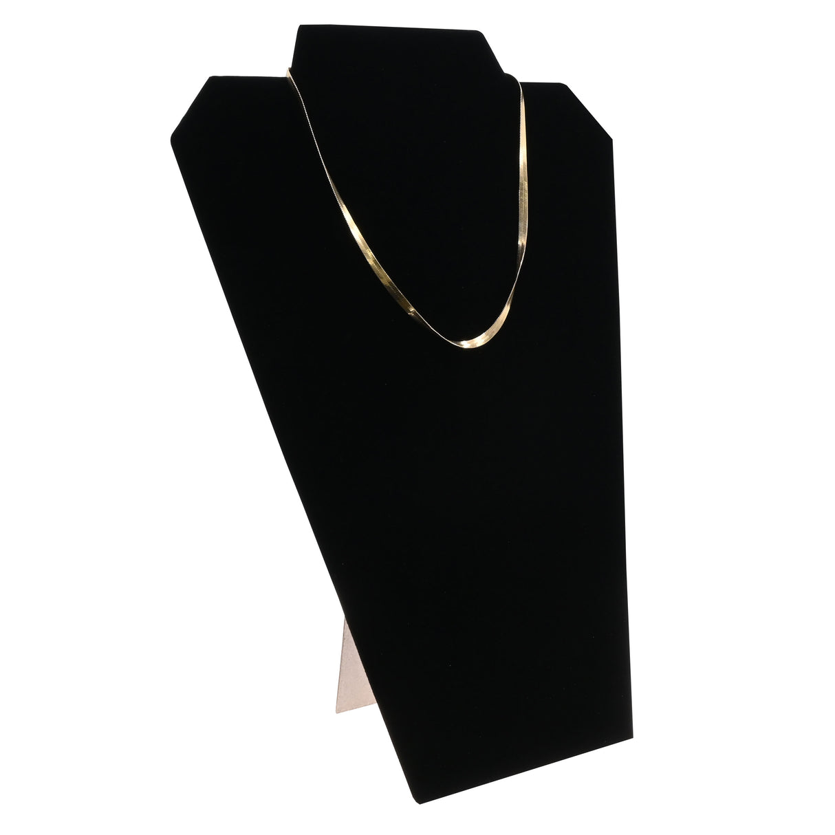 Black Velvet Jewelry Necklace Display Easel, 12-1/2" Tall