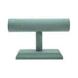 Blue Suede Jewelry Bracelet T-Bar Display - 5" Tall