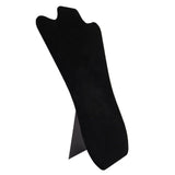 Black Velvet Curved Jewelry Necklace Easel, 14" Tall