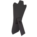 Black Leatherette Curved Jewelry Necklace Easel, 14" Tall