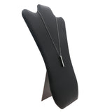 Curved Black Leatherette Necklace Easel - 14" Tall