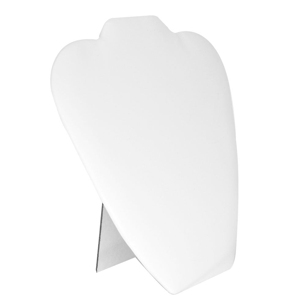 White Leatherette Jewelry Necklace Easel, 8-5/8" Tall