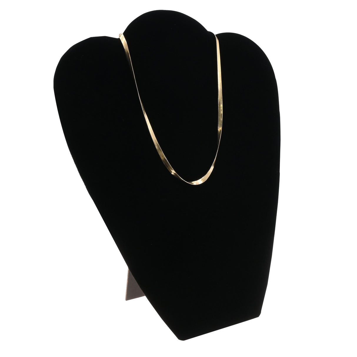 Black Velvet Jewelry Necklace Display Easel, 10-7/8" Tall