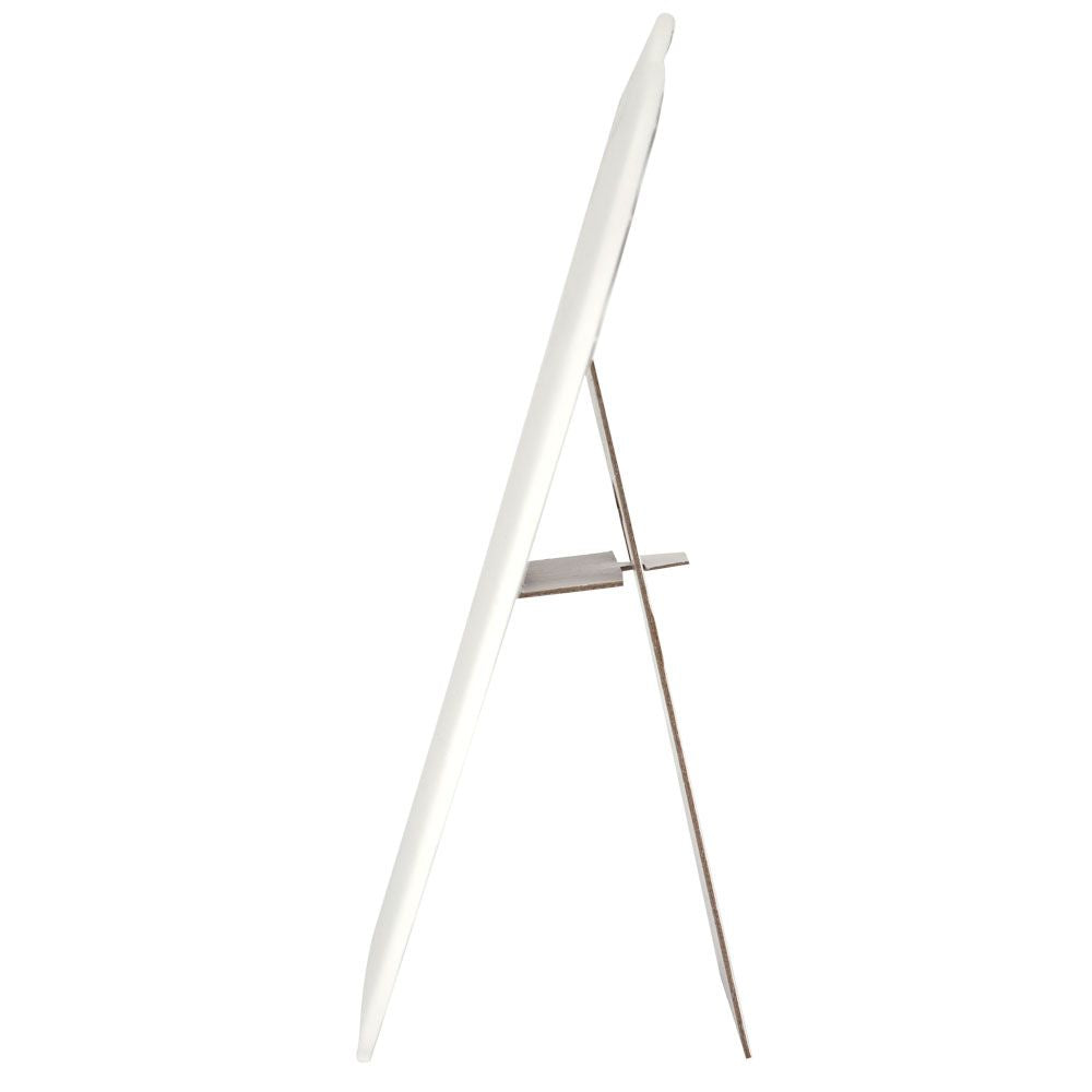 White Leatherette Jewelry Necklace Display Easel, 10-7/8" Tall