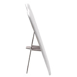 White Leatherette Jewelry Necklace Display Easel, 5-1/2" Tall