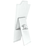 White Leatherette Jewelry Necklace Display Easel, 8-7/8" Tall