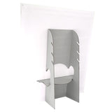 White Leatherette Jewelry Necklace or Chain Board 12 Hooks