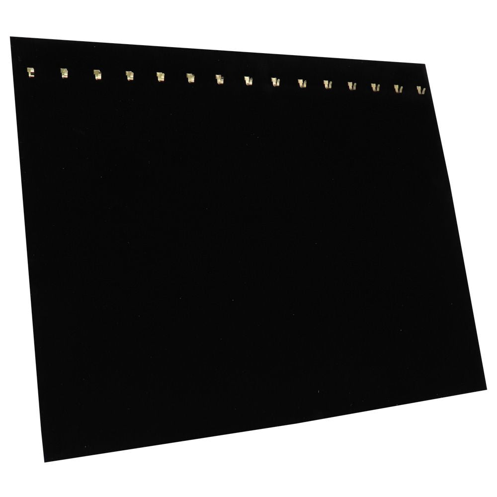 Black Velvet 15 Hook Jewelry Chain Display Board 