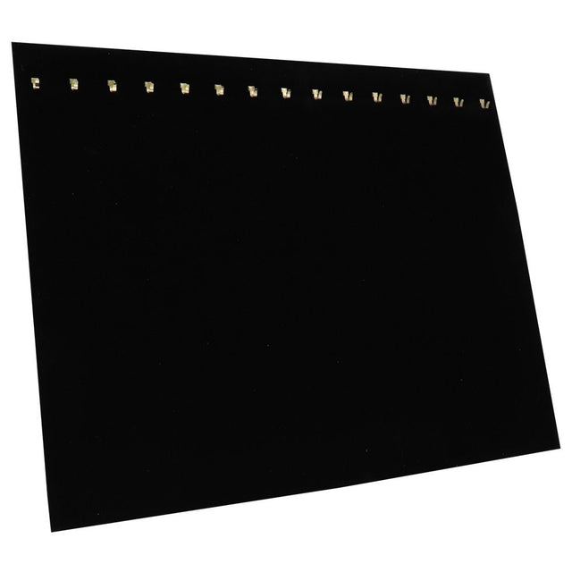Black Velvet 15 Hook Jewelry Chain Display Board 