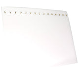 White Leatherette 15 Hook Jewelry Chain or Necklace Board