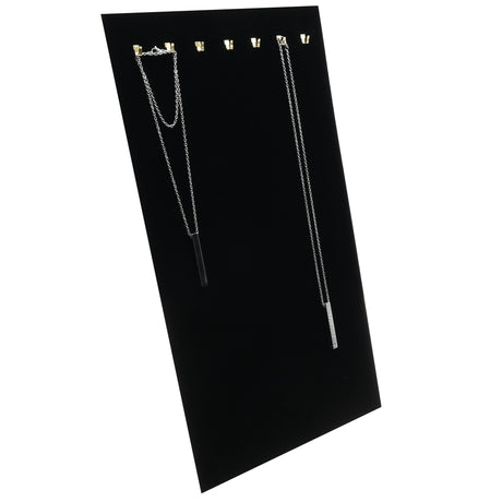 Black Velvet 7 Hook Chain Easel Display Board - 14" Tall