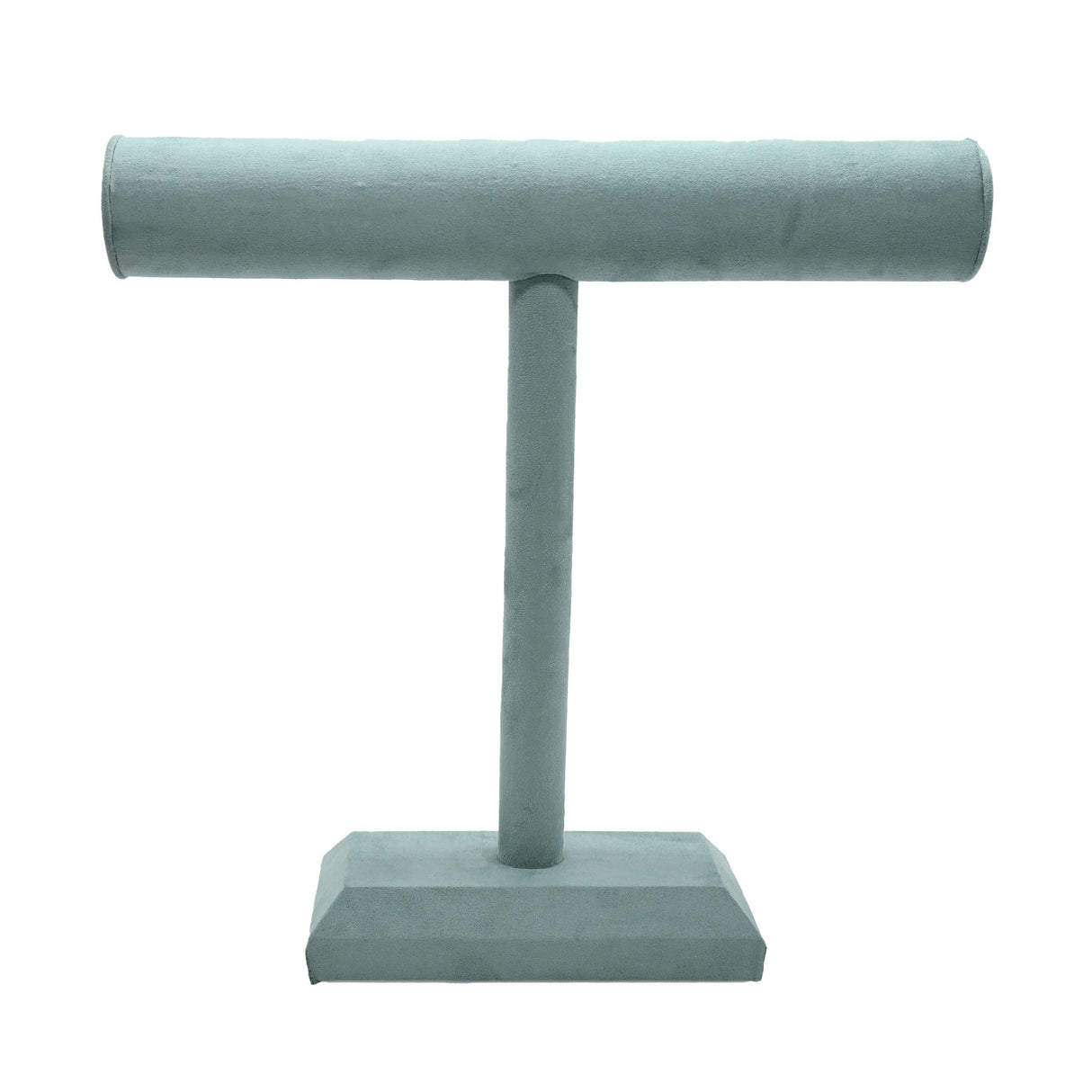 Blue Suede Jewelry Bracelet T-Bar Display - 12" Tall