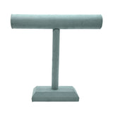 Blue Suede Jewelry Bracelet T-Bar Display - 12" Tall