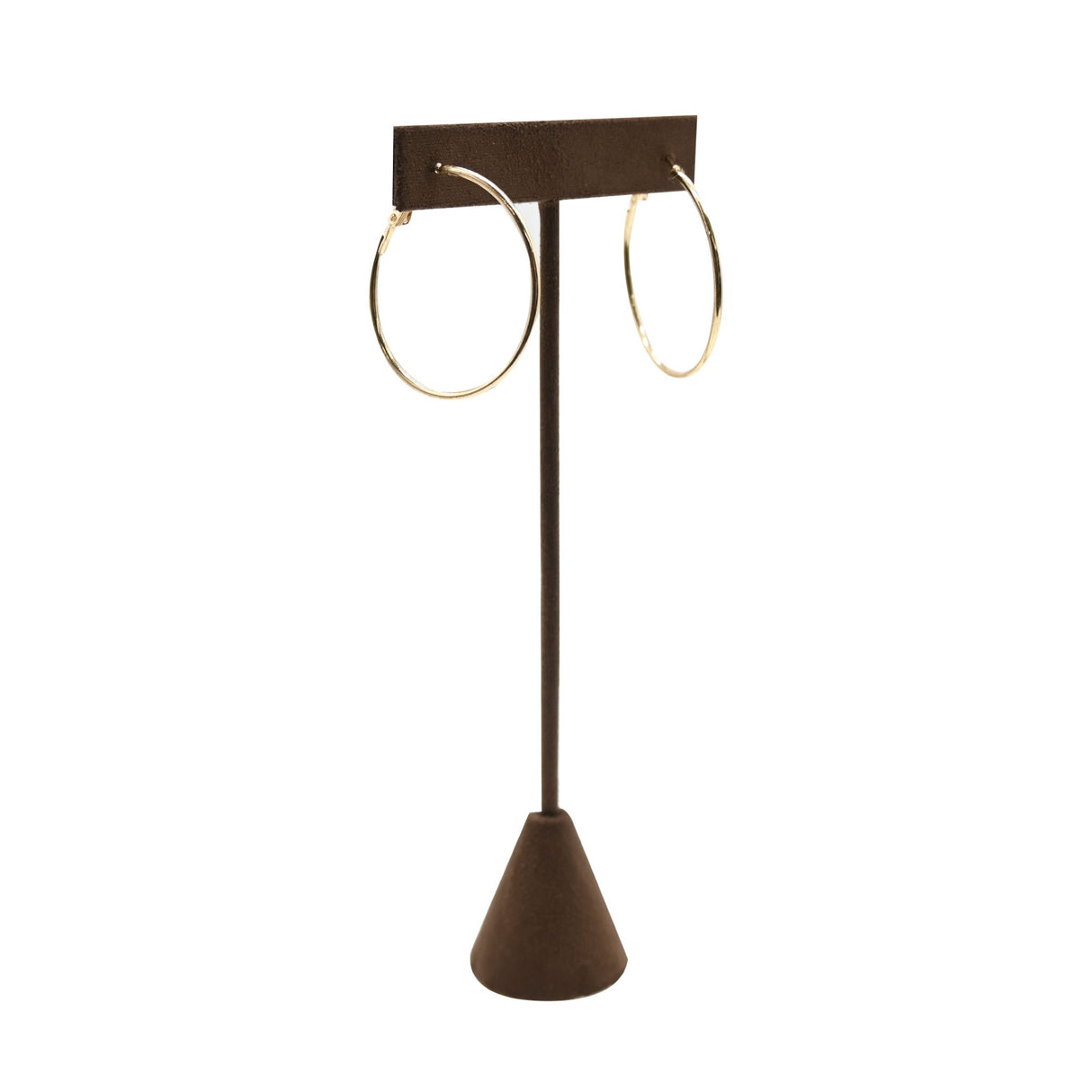 Brown Suede Earring T-Stand Display - 6-3/4" Tall