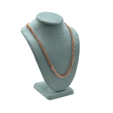 Blue Suede Jewelry Necklace Display Bust - 6-1/4" Tall