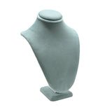 Blue Suede Jewelry Necklace Display Bust - 7-1/2" Tall