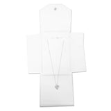 White Leatherette Jewelry Necklace Presentation Folder