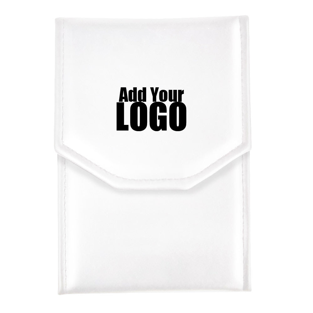 White Leatherette Jewelry Necklace Presentation Folder