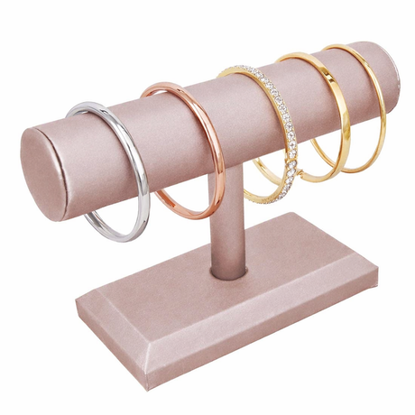 Champagne Pink Jewelry Bracelet / Watch T Bar Stand