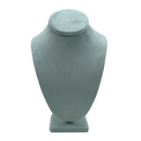 Blue Suede Jewelry Necklace Display Bust - 10" Tall