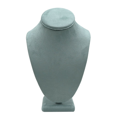 Blue Suede Jewelry Necklace Display Bust - 10" Tall