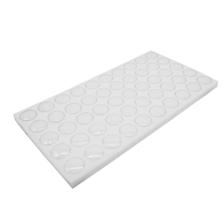Full Size White Foam 50 Acrylic Jar Gemstone Tray Liner - Jars Diameter 1-1/8"